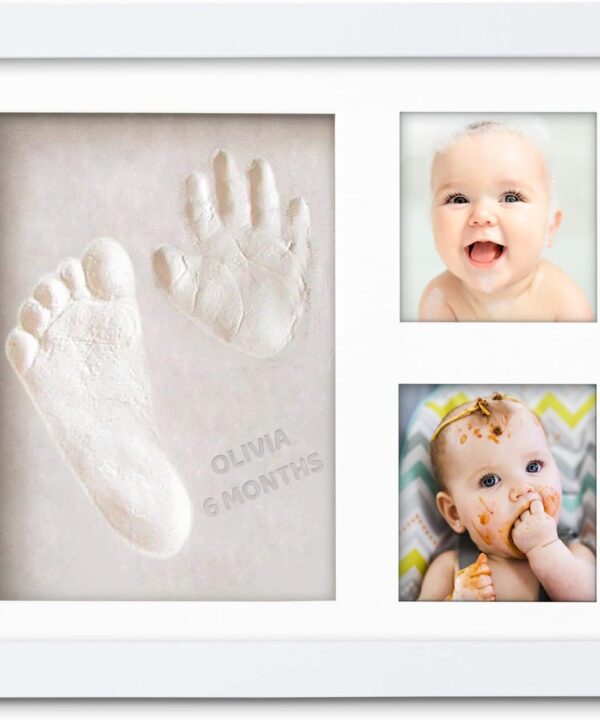 Little Hippo Baby Footprint Kit & Keepsake | Baby Handprint Kit | Baby Hand and Footprint Kit (Alpine White, Standard)