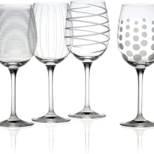 Mikasa Cheers White Wine Glasses Set of 4, 16-Ounce Elegant Glassware, Durable and Dishwasher Safe, Perfect for Everyday or Entertaining