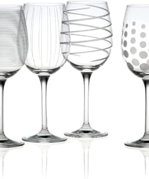 Mikasa Cheers White Wine Glasses Set of 4, 16-Ounce Elegant Glassware, Durable and Dishwasher Safe, Perfect for Everyday or Entertaining