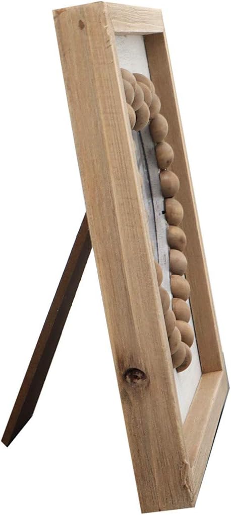 PARISLOFT Wood Heart-Shaped Picture Frames|Cute Farmhouse Style Vintage Photo Frame with Wood Beads.