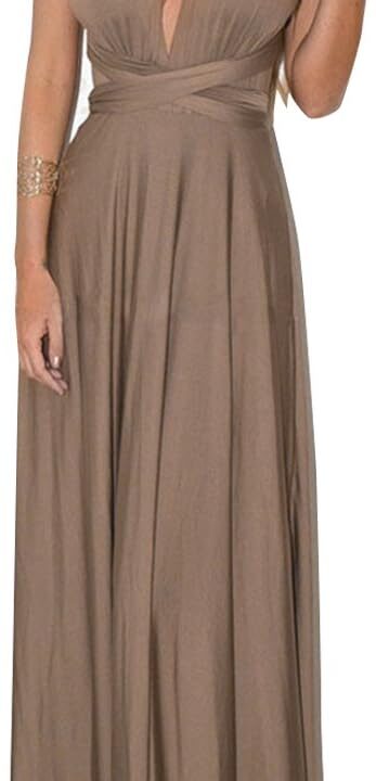 Women Transformer Hi Low Evening Long Prom Dress Halter Convertible Multi Way Spaghetti Strap Wedding Cocktail Maxi Gown