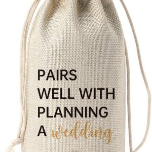 YUANHAO Wedding Planning Gift, Weddings Engagement Gifts for Couple, Bridal Shower Gift, Bachelorette Gifts for Bride, Pairs Well with Planning a Wedding Wine Bag