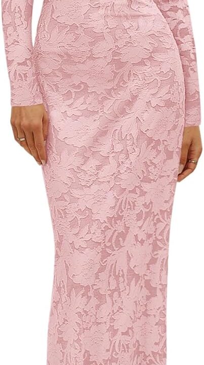 BTFBM Wedding Guest Dresses for Women 2025 Fall Elegant Floral Lace Ruched Long Sleeve Bodycon Cocktail Party Maxi Dress