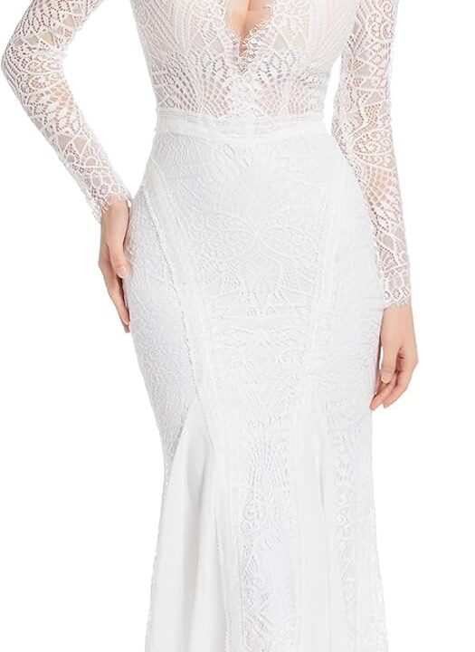 Mermaid Wedding Dresses for Bride Classy lace Boho Long Sleeve Open Back Bohemian Wedding Gowns