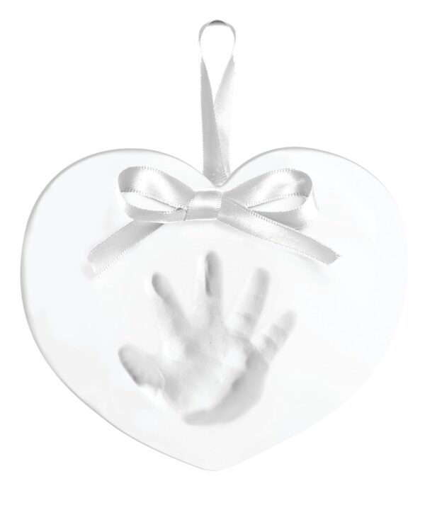 Kate & Milo Handprint and Footprint Heart Keepsake, Baby's First Christmas Ornament, Newborn Handprint or Footprint Clay Kit, Easy No-Bake DIY Clay Impression, Christmas Baby Gift, Heart