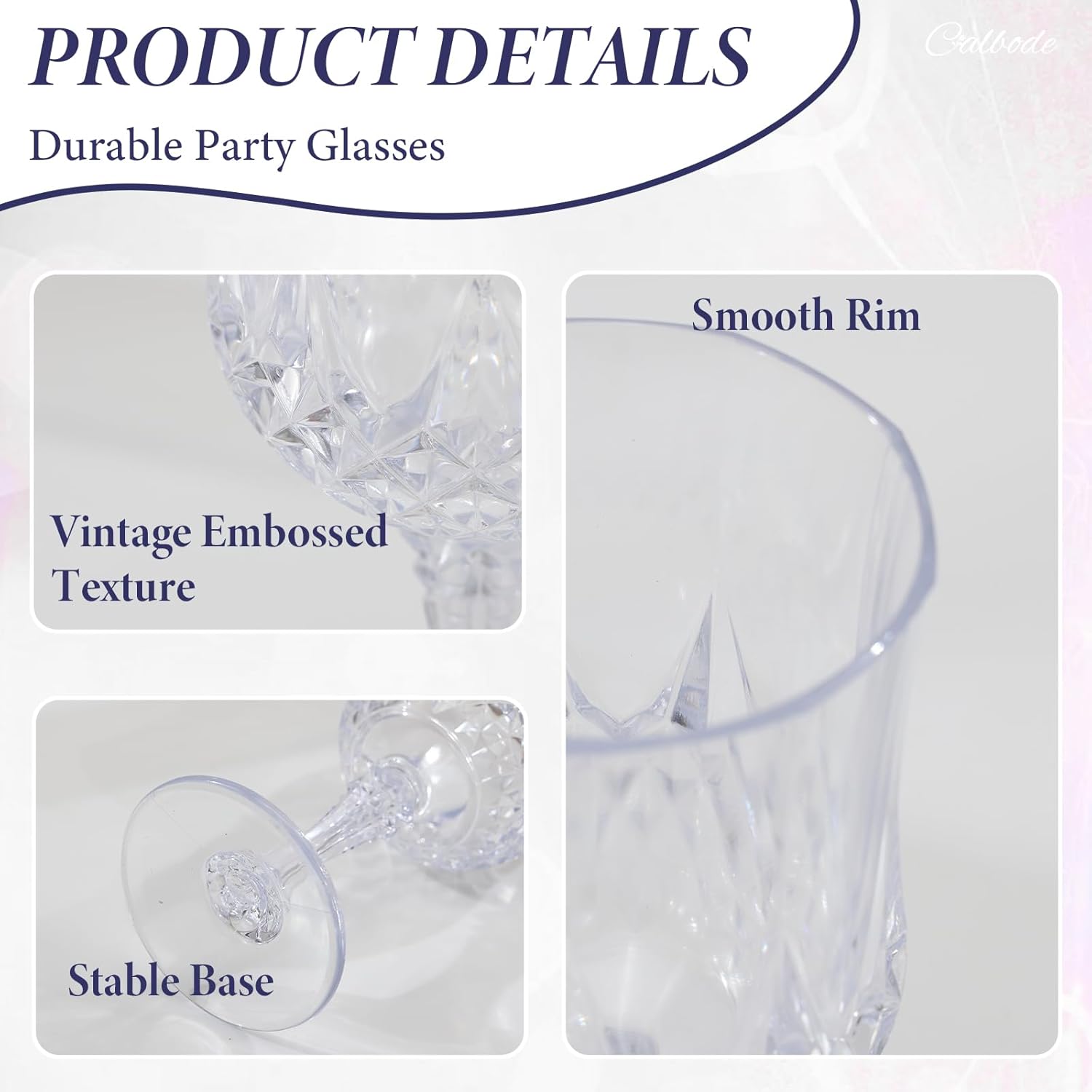 24 Pcs Plastic Wine Glasses 7oz Unbreakable Clear Plastic Goblets for Parties Reusable & Dishwasher Safe Ideal for Weddings, Bars, and Every Celebration