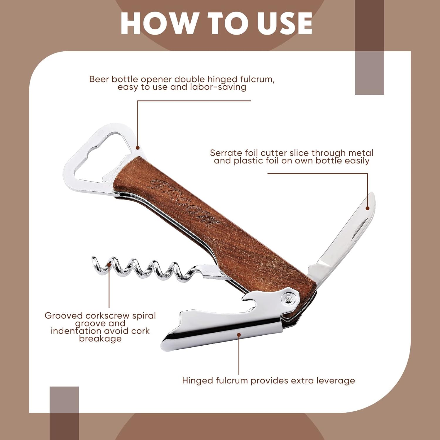 Set of 8 Groomsmen Bottle Opener Corkscrew Wine Opener and 4 in 1 Multi Tool Groomsmen Gifts Best Man Gift for Proposal Bachelor Party Weddings