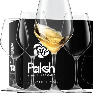Paksh Novelty Italian White Wine Glasses - - Wine Glass Set for Parties, Weddings, Gifting - Clear Wine Glass, for Red and White Wine - Christmas Gift for Women & Men