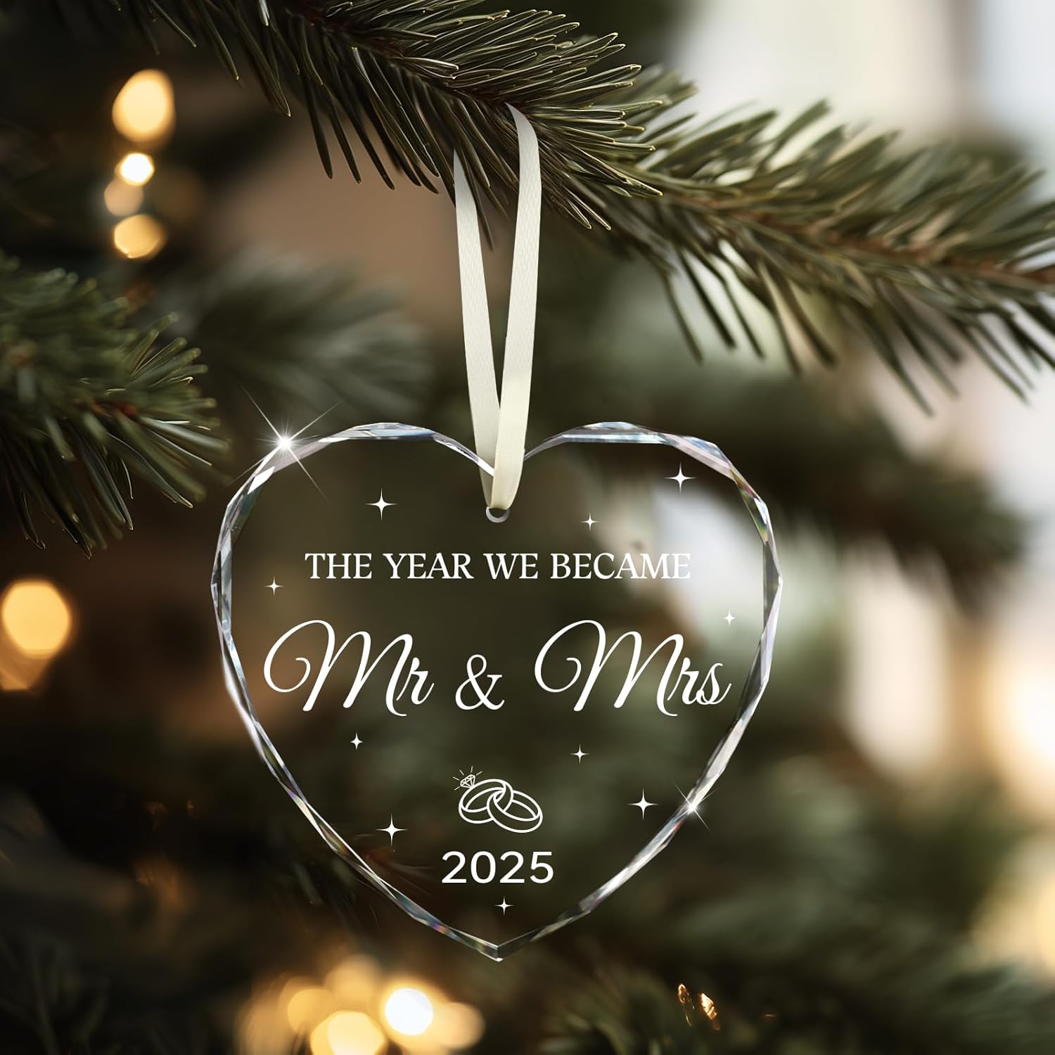 Wedding Gifts for Couples 2025, Mr and Mrs Gift Bridal Shower Gifts Wedding Gift Just Married Decorations for Bride, Newlywed Couple Just Married Ornaments