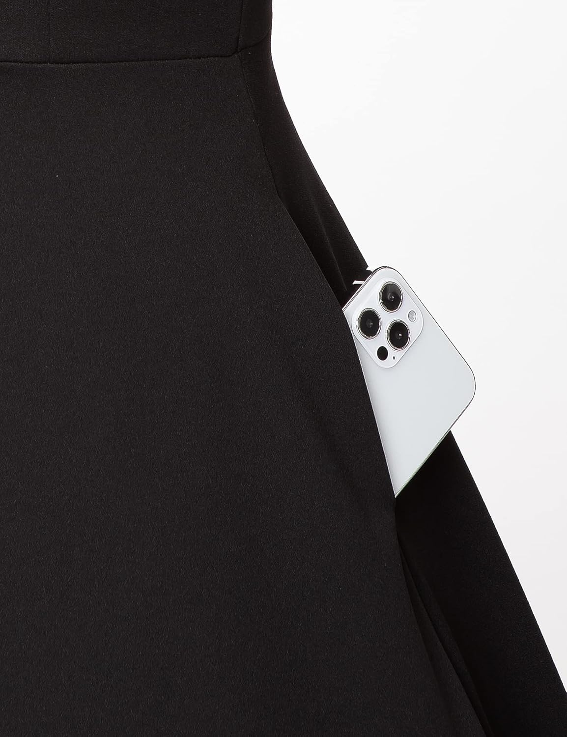 1950s Dresses for Women Vintage Goth Swing Cocktail Dress with Pockets and Chiffon Shawl