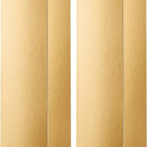 MALICPLUS 2 Wine Gift Boxes, 13.5x4.5x4 Inches, Magnetic Closure Collapsible Boxes (Glossy Gold with Grass Texture)