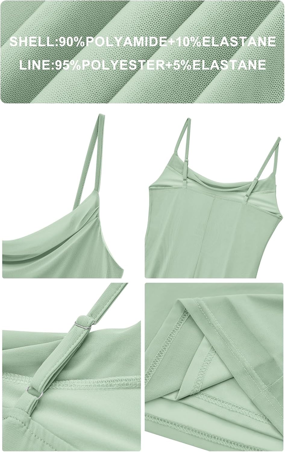 PRETTYGARDEN Women’s 2025 Summer Maxi Dress Spaghetti Strap Mesh Slip Bodycon Dress Cowl Neck Cocktail Party Long Dresses