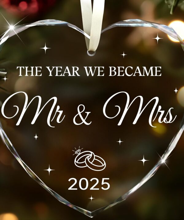 Wedding Gifts for Couples 2025, Mr and Mrs Gift Bridal Shower Gifts Wedding Gift Just Married Decorations for Bride, Newlywed Couple Just Married Ornaments