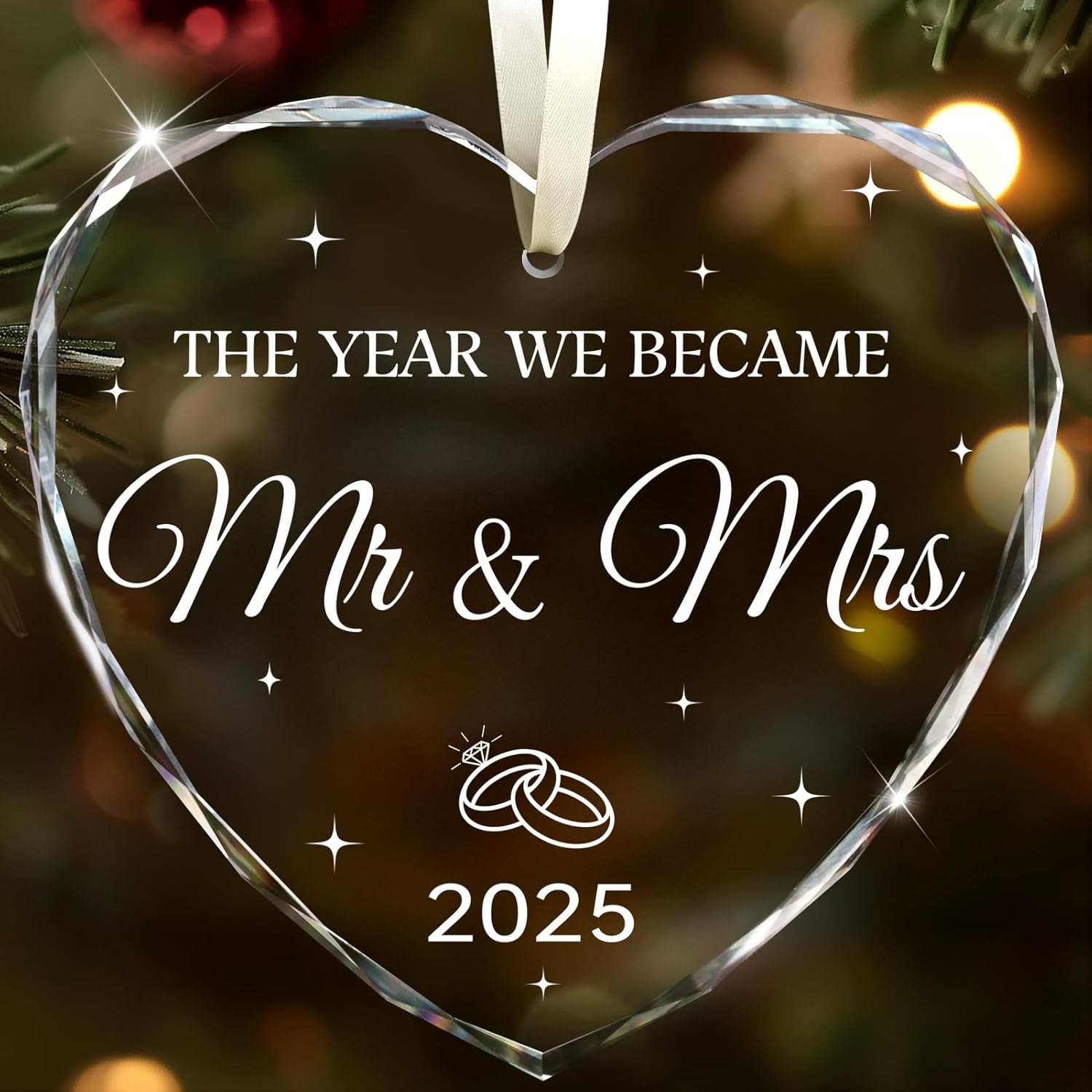 Wedding Gifts for Couples 2025, Mr and Mrs Gift Bridal Shower Gifts Wedding Gift Just Married Decorations for Bride, Newlywed Couple Just Married Ornaments