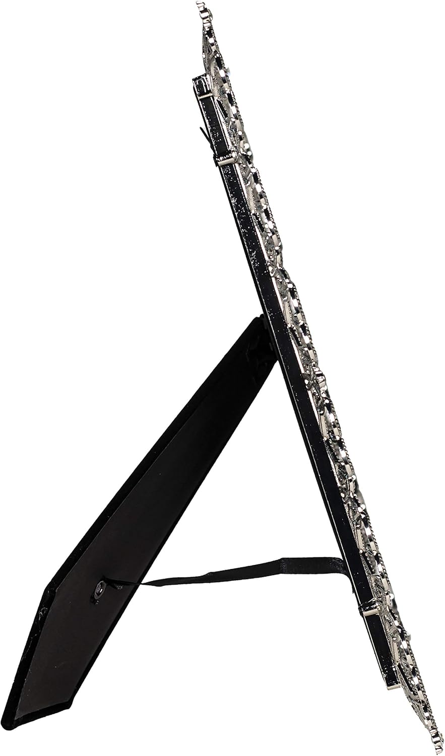 Malden International Designs Enchanted Hearts Pierced Silver with Jewels Picture Frame, 8×10, Silver