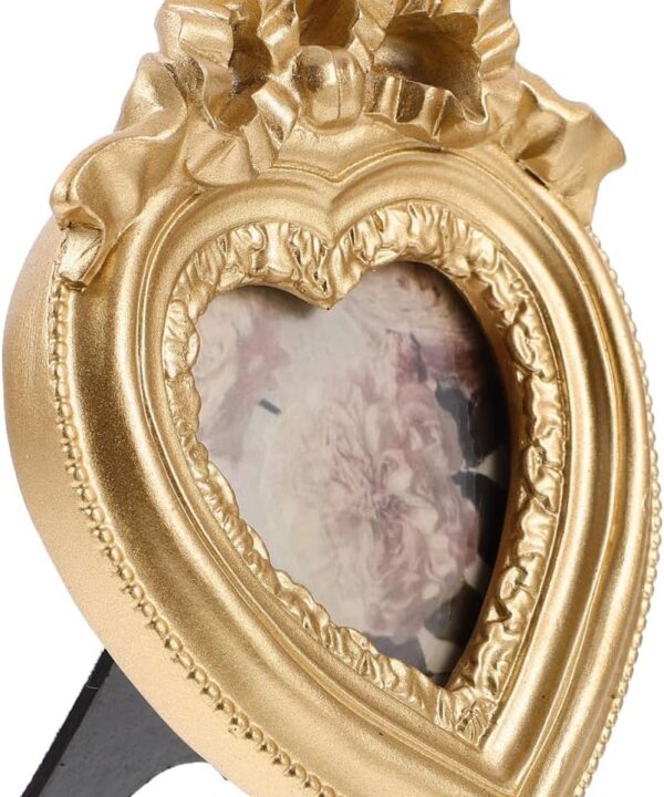 Amosfun Heart Shaped Picture Frame Graduation 2025 Party Decoration Photo Frame Fits 3" x 3" Pictures for Home Tabletop or Wall Ornament