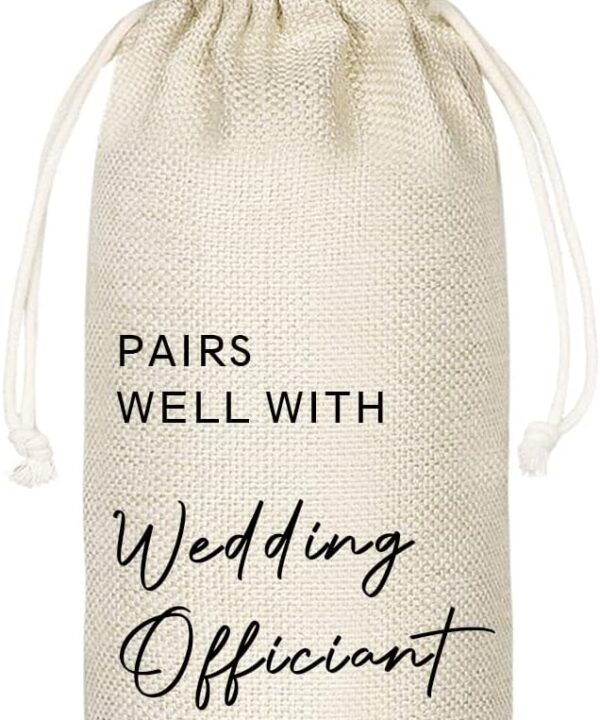Socive Wedding Officiant Gift, Pairs Well with Wedding Officiant Wine Bag, Gifts for Pastor, Proposal Gift for Host, Drawstring Wine Bags