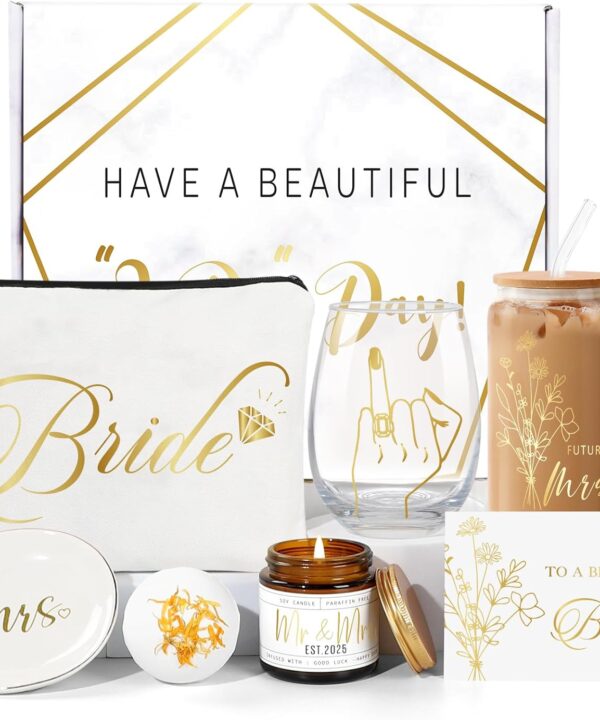 Bride To Be Gifts Box, Bridal Shower Gifts, Best Bachelorette Gifts for Bride, Newly Engaged Bridal Shower, Wedding Gift Engagement Gifts for Women, Bachelor Party Gifts for Her, Future Mrs Ideas Gift
