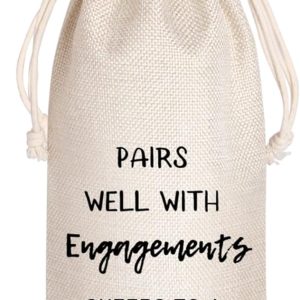 LANBAIHE Engagements Wine Bag,Wedding Couples,Wine Gifts for Bride,Groom,Wedding Wine Gift Bag, Bridal Shower Gift,Champagne Wine Bags Gift