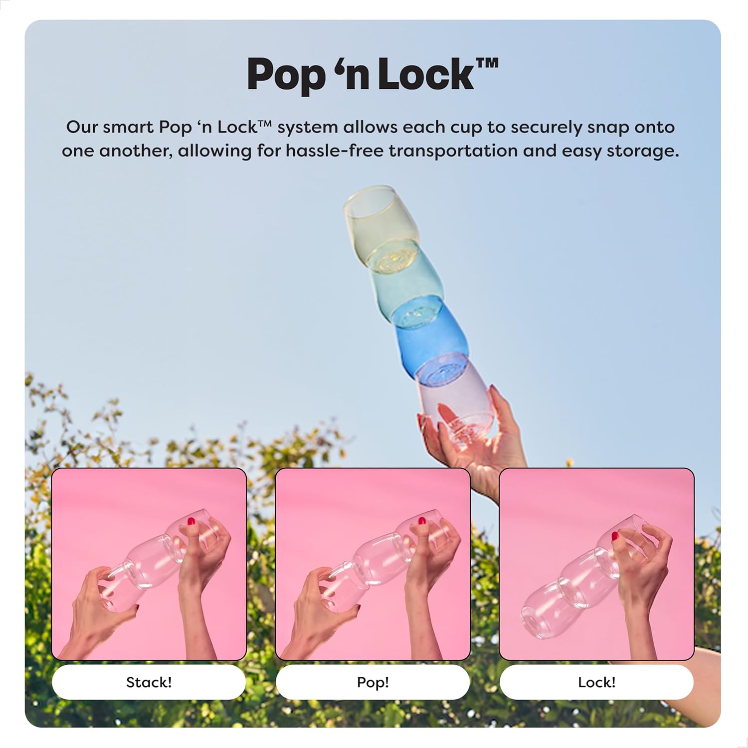 TOSSWARE POP 14oz Vino SET OF 12, Recyclable, Unbreakable & Crystal Clear Plastic Wine Glasses, 12 Count (Pack of 1)