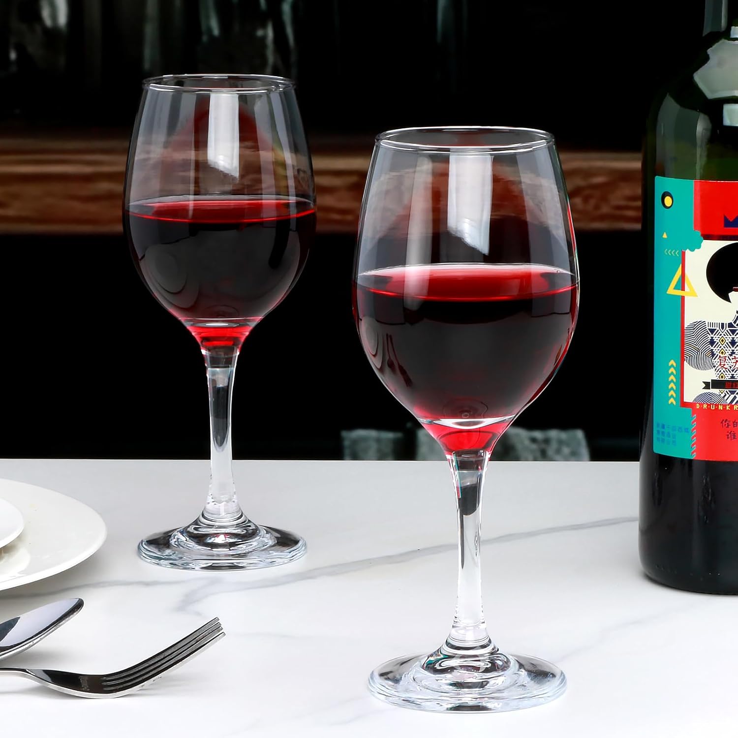 Wine Glasses Set of 12,11 oz Crystal Wine Glass Set,Red/White Wine Glasses with Pretty Gift Box for Birthday,Christmas,Party,Wedding,Restaurant,Home and Decorations