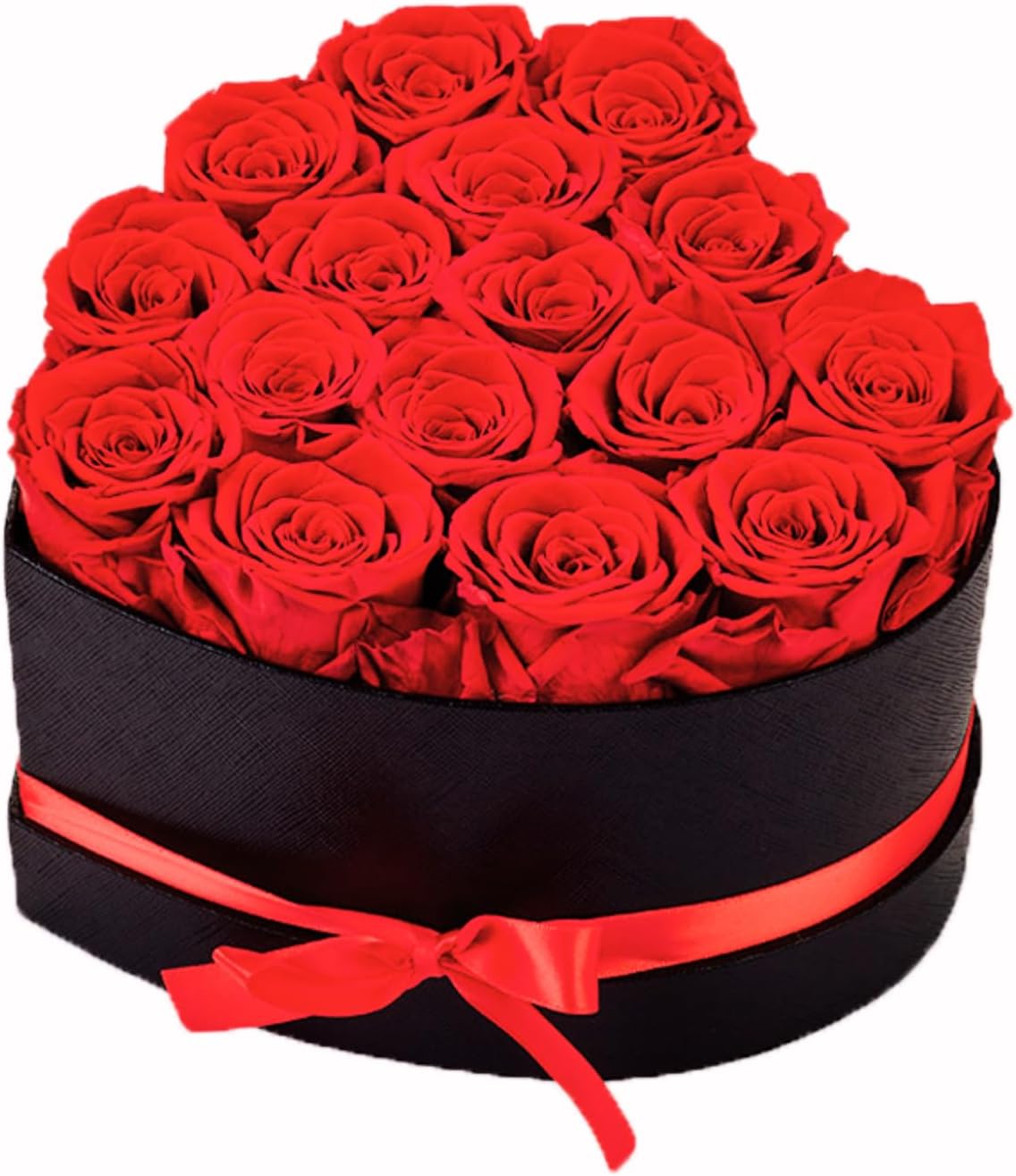 Preserved Flowers Heart Shape Box 16 Preserved Roses, Immortal Red Roses Gift for Her Him, Eternal Fresh Flowers for Fathers Day Men Valentines Day Gifts for Dad