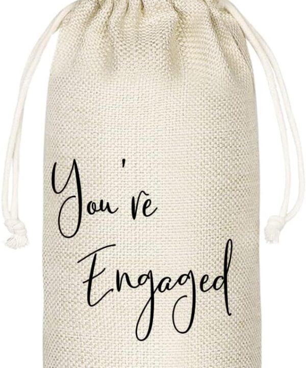 Socive Engagement Wine Bag - You're Engaged, Engagement Gifts for Couples, Personalized Engaged Gift, Bride Gift, Wedding Party Decorations(5SW191011)