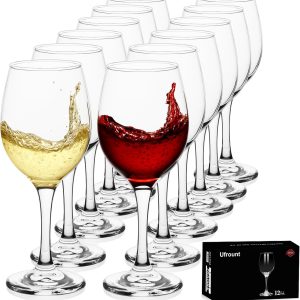 Wine Glasses Set of 12,11 oz Crystal Wine Glass Set,Red/White Wine Glasses with Pretty Gift Box for Birthday,Christmas,Party,Wedding,Restaurant,Home and Decorations