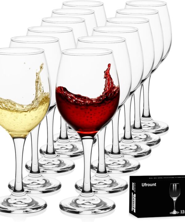 Wine Glasses Set of 12,11 oz Crystal Wine Glass Set,Red/White Wine Glasses with Pretty Gift Box for Birthday,Christmas,Party,Wedding,Restaurant,Home and Decorations