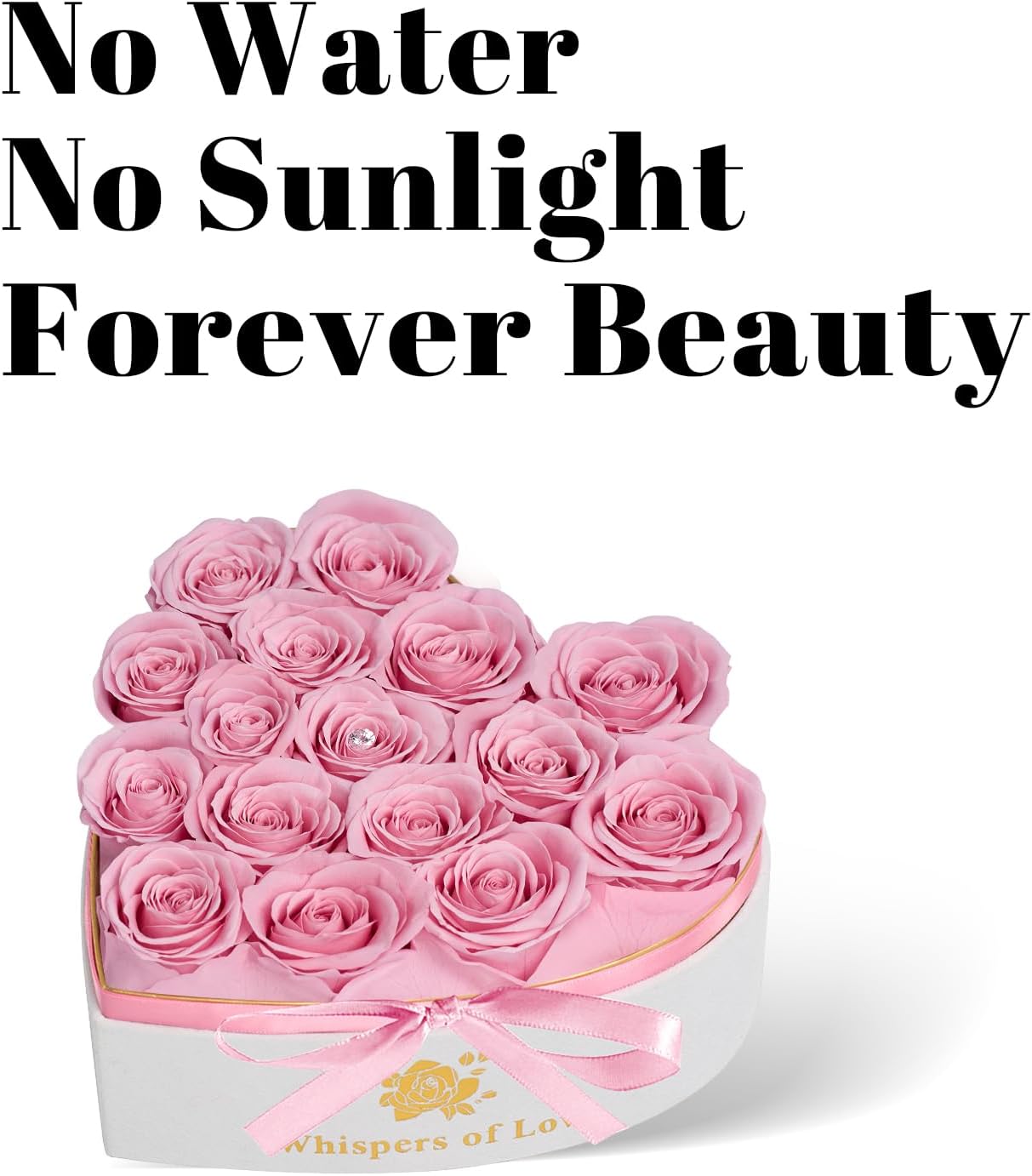 Luxury Preserved Roses – Forever Real Roses Flowers for Delivery in a White Box, Preserved Flowers Birthday Gifts for Women Mom Wife, Ideal for Anniversary (Pink 16 Roses, 16 Roses)