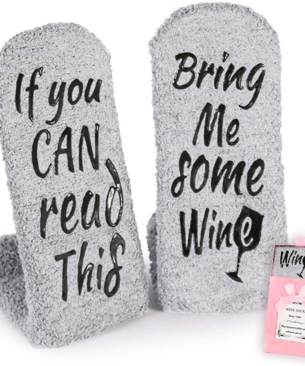 Breezy Valley Wine Socks for Women - Novelty Gift for Mom, Grandma, Female Friends - Valentines, Retirement, Birthday