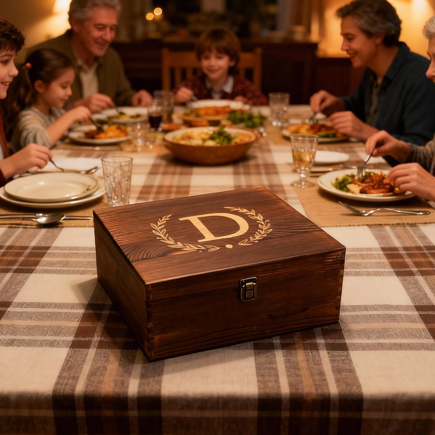 GZLDGIFTS Personalized Initial Wine Glasses Box Gift Set For Women Mom Engraved Birthday Monogrammed Wooden Christmas Gifts Wedding Anniversary Wine Couples Stopper Opener Initial Letterr (G Set)