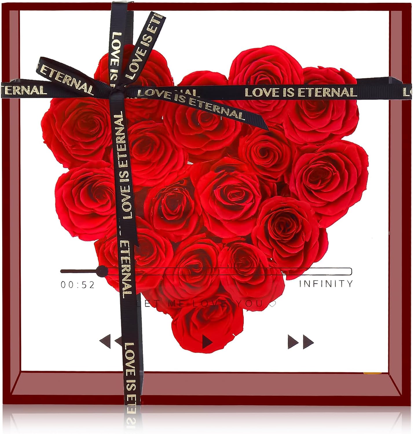 Preserved Roses for Women, Forever Flowers, Red Real Roses, Eternal Flowers Gift, Mothers Day, Valentines Day for Mom Girlfriend Wife Grandmother (Red)