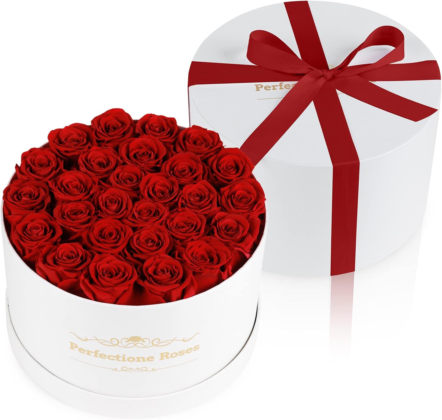 Perfectione Roses 27 Roses in a Box, Mothers Day Rose, Preserved Flowers for Her, Flowers for Delivery Birthday Gifts for Women (Red)