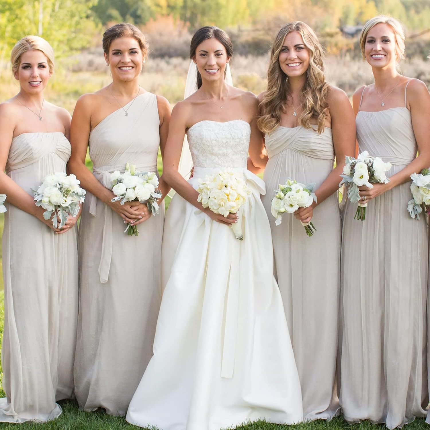 YANCHUN Bridesmaid Gifts for Bridal Party Gifts Bridesmaids Proposal Necklaces for 2/4/6/8 Favors Bridesmaid Dress Jewelry Set