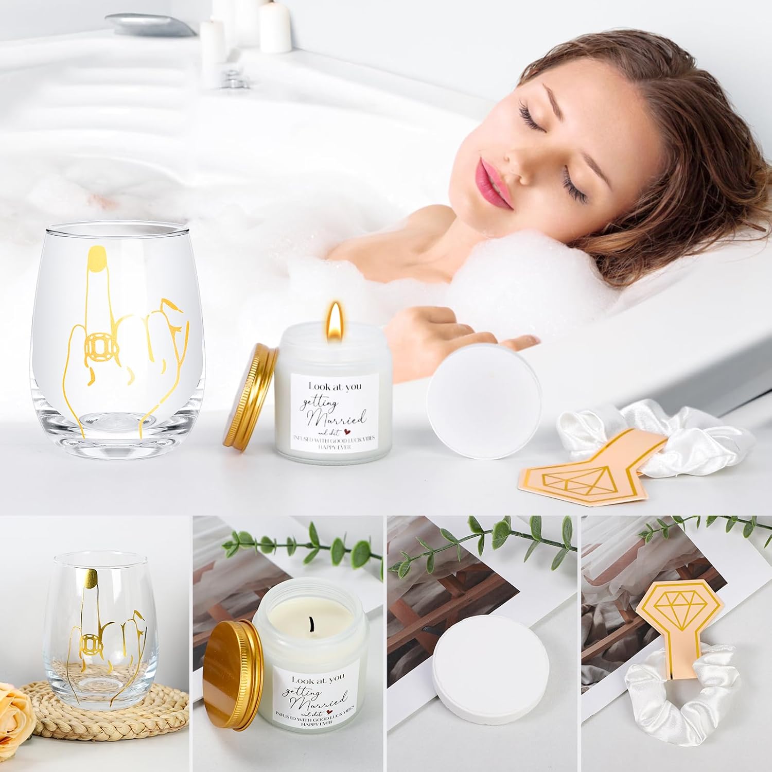 Bride To Be Gifts Box, Bridal Shower Gifts, Bachelorette Engagement Wedding Gift Basket for Bride, Unique Bachelor Party Fiancee Gift for Women, Future Mrs Newly Engaged Bachelorette Party Favors