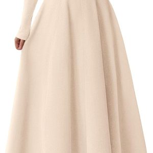 PRETTYGARDEN Cocktail Dresses for Women 2025 Elegant Classy Fall Long Sleeve Midi A Line Flowy Modest Winter Party Dress