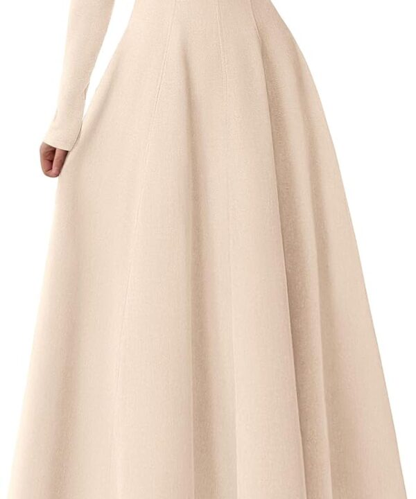 PRETTYGARDEN Cocktail Dresses for Women 2025 Elegant Classy Fall Long Sleeve Midi A Line Flowy Modest Winter Party Dress