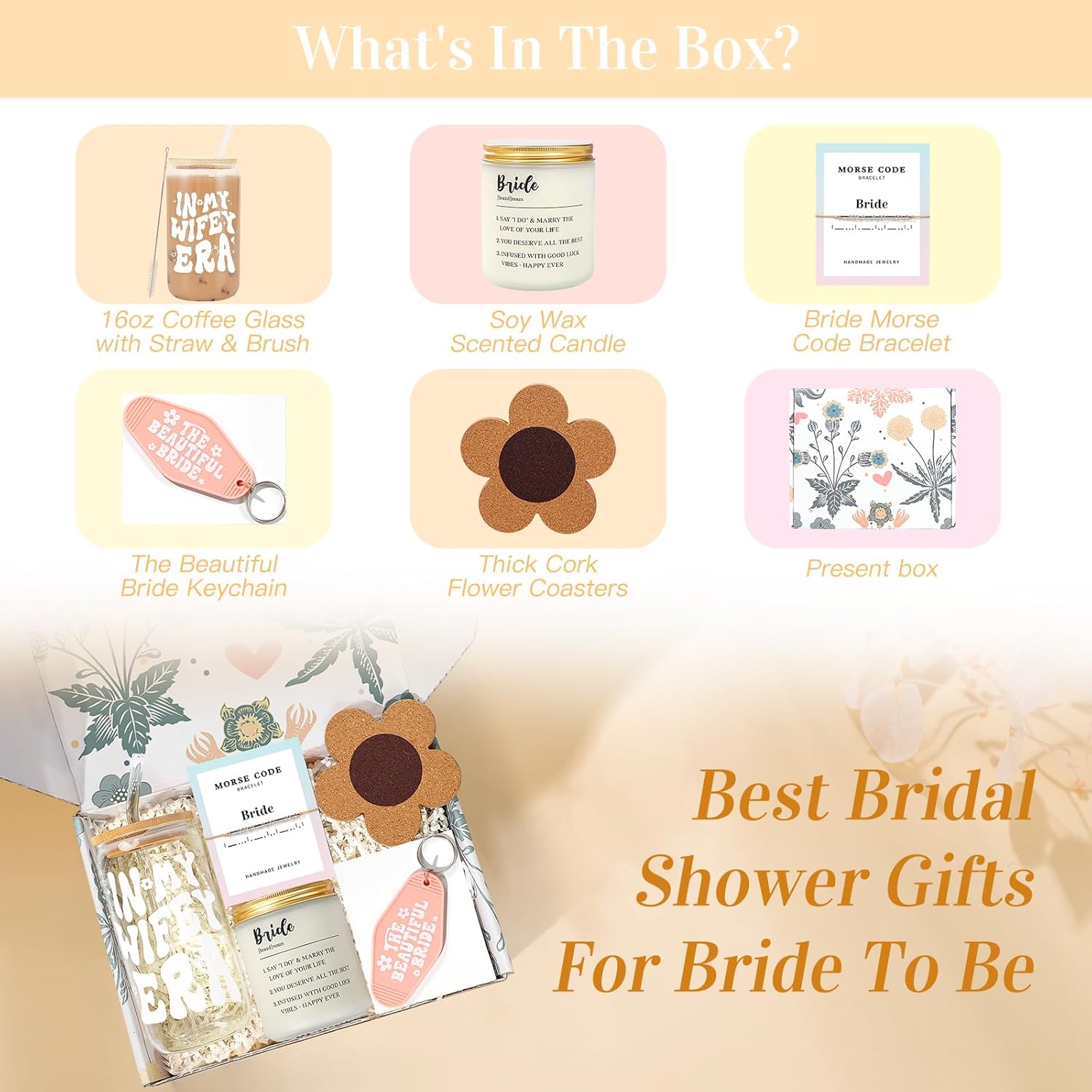 Bride To Be Gifts Box, Bridal Shower Gifts, Bachelorette Gifts For Bride, Wedding Gifts Engagement Gifts For Her, Bachelor Party Gifts Fiance Gifts For Her- In My Wifey Era – Newly Engaged Gifts Ideas