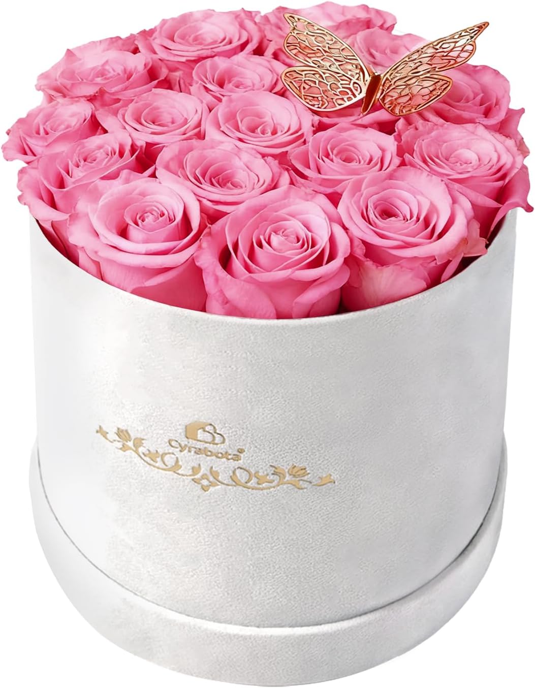 16 Roses in a Box, Preserved Flowers Gifts for Women, Forever Flowers for Delivery, Flower Birthday Gifts Box for Her, Mothers Day Rose Gifts for Mom, Sweet Pink