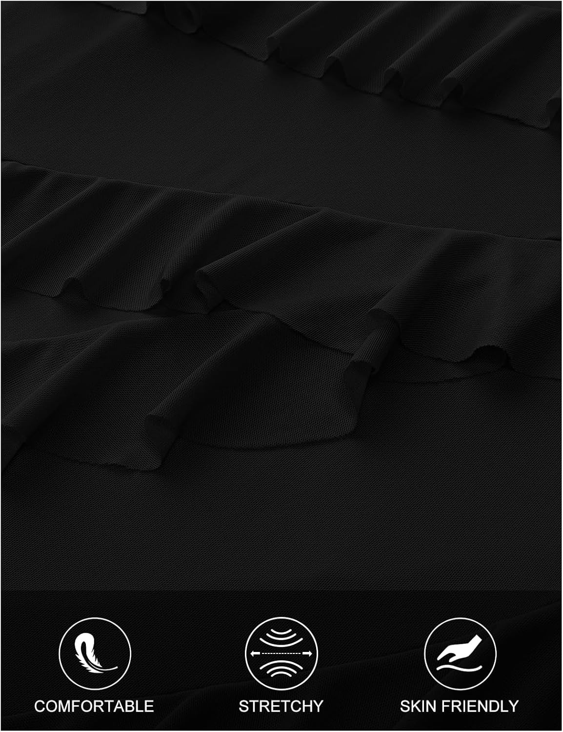 MEROKEETY Womens Fall Floral Long Sleeve Maxi Dress 2025 Cowl Neck Wedding Guest Ruffle Mesh Cocktail Bodycon Formal Dresses