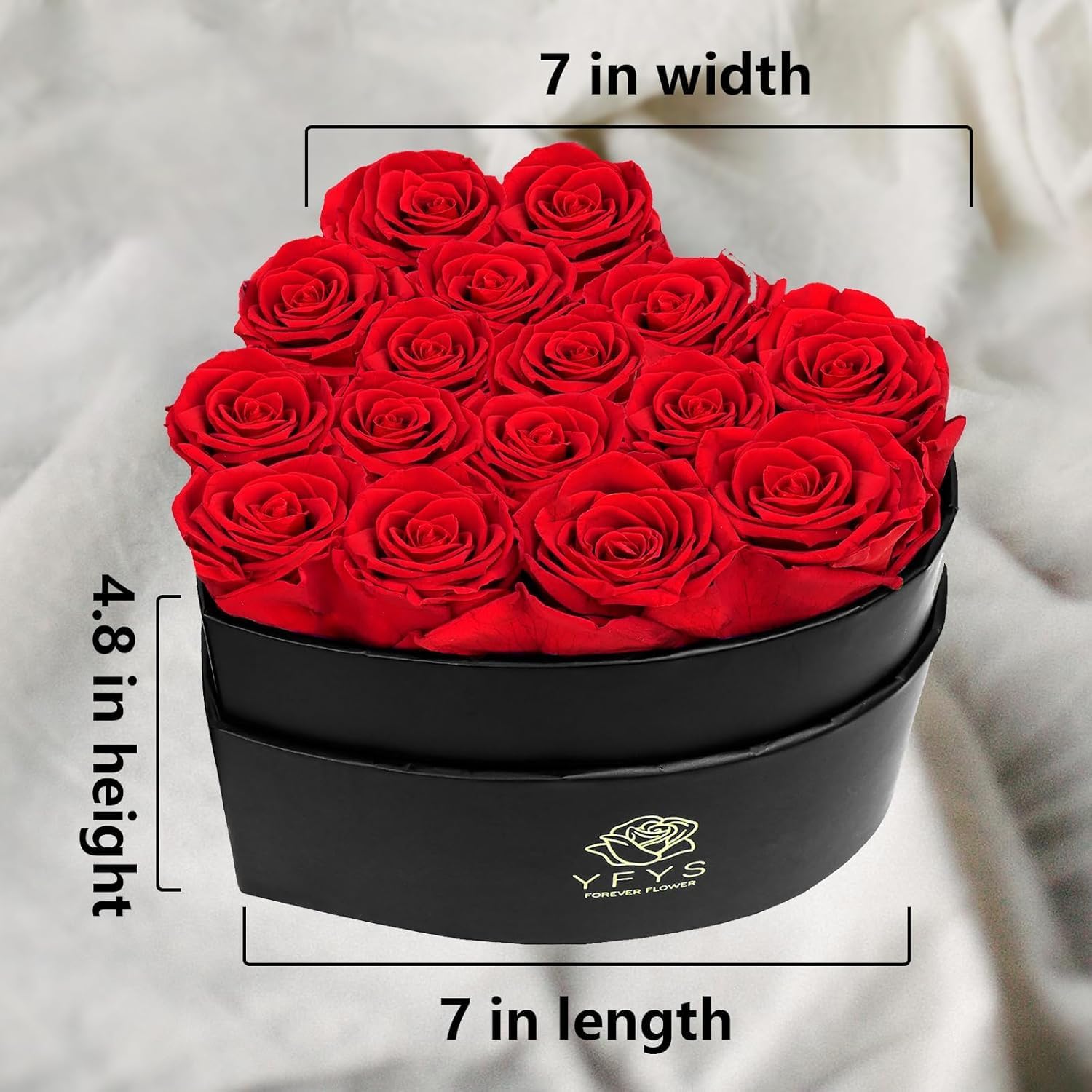 Preserved Flowers Heart Shape Box 16 Preserved Roses, Immortal Red Roses Gift for Her Him, Eternal Fresh Flowers for Fathers Day Men Valentines Day Gifts for Dad