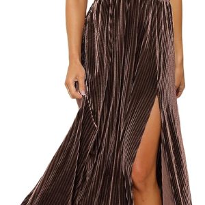 Sissyaki Women's Retro V-Neck Velvet Maxi Dress Wedding Guest Formal Party Long Dresses