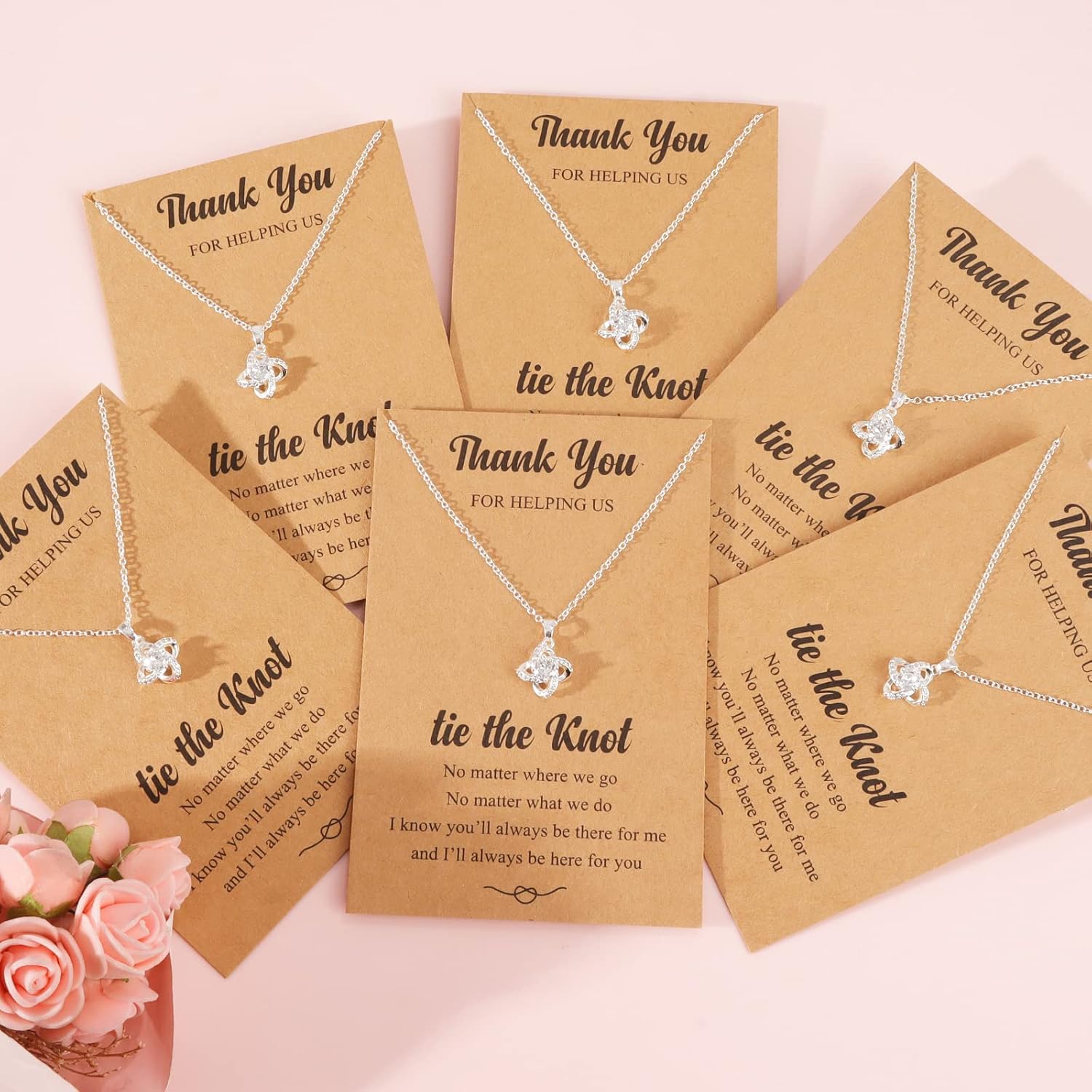 YANCHUN Bridesmaid Gifts for Bridal Party Gifts Bridesmaids Proposal Necklaces for 2/4/6/8 Favors Bridesmaid Dress Jewelry Set