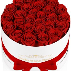 Perfectione Roses 27 Roses in a Box, Mothers Day Rose, Preserved Flowers for Her, Flowers for Delivery Birthday Gifts for Women (Red)