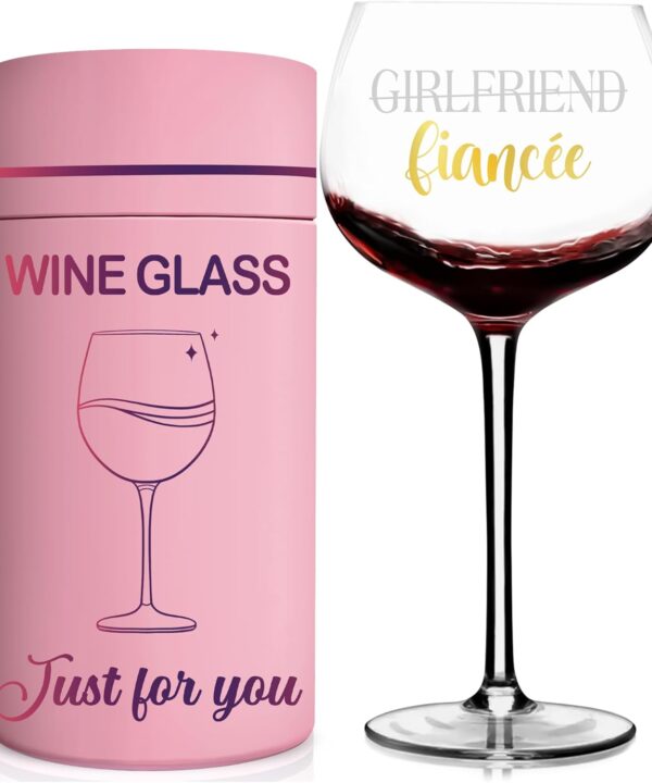 Fiancée Gifts - Fiancée Gifts For Her - Fiancée Wine Glass Proposal, Anniversary, Wedding Decoration Gift For Bride, Wife, Her - Fiancée Wine Cup For Girlfriend, Mrs - Engagement Gifts