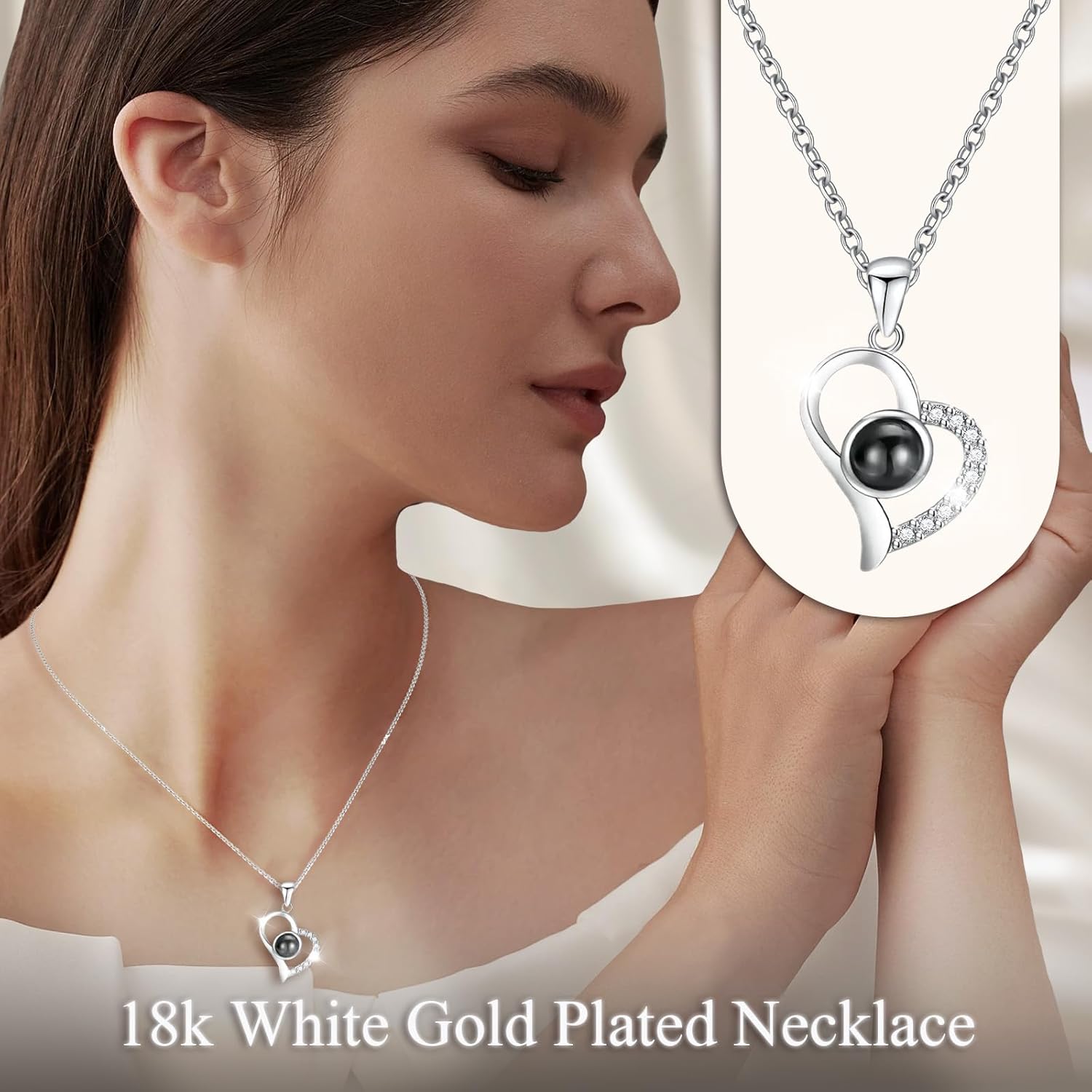 Preserved Real Rose-Eternal Flowers Rose Mothers Day for Mom Women Her Wife Girlfriend on Birthday Valentines with I Love You Necklace 100 Languages Romantic Gift