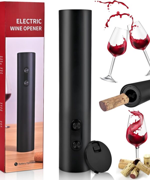 Electric Wine Opener, Battery Operated Wine Bottle Openers, One-Button Operation & Easy Carry Corkscrew Wine Opener for Home Party Bar Wedding, Gifts for Wine Lovers Women Men Waiter