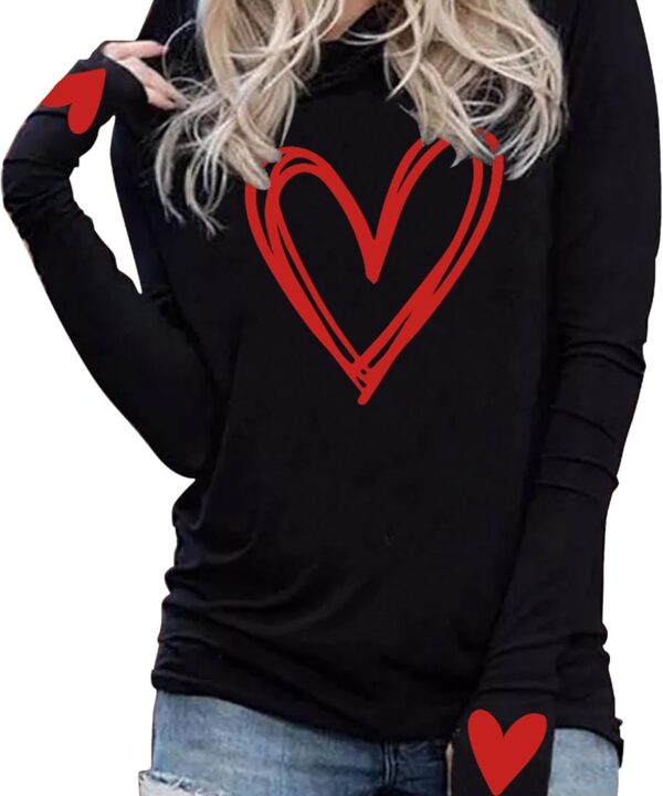 LANMERTREE Long Sleeve Gothic Hoodie for Women Live by The Sun Love by The Moon Hoodie Shirts Gothic Novelty Graphic T-Shirt