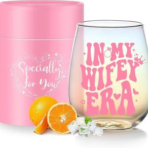Bride To Be Engagement Gifts for Her Cool Bridal Shower Wedding Gifts Wine Glass Classy Bachelorette Party Gift for Best Friend Sister Colleagues Wifey Cup Christmas Valentines Mothers Day Gift